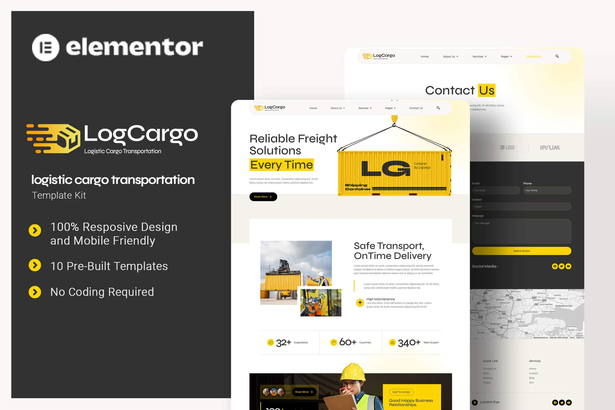 LogCargo – 物流货运运输 Elementor 模板包-光子波动网 | 专业WordPress修复服务，全球范围，快速响应