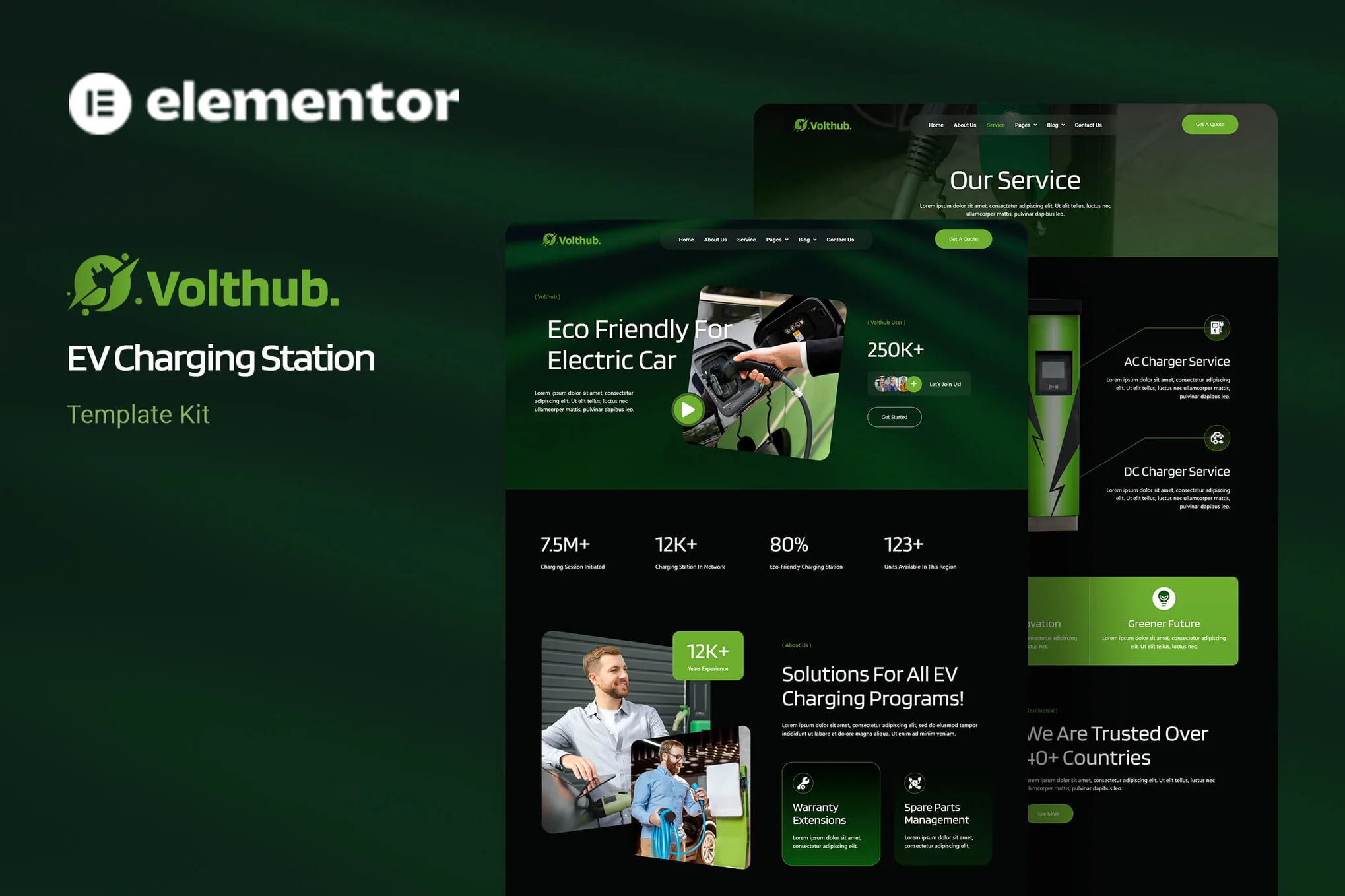 Volthub - Electric Vehicle Charging Station Elementor Template Pack - Photon Volthub | Professional WordPress Repair Service, Global Reach, Quick Response