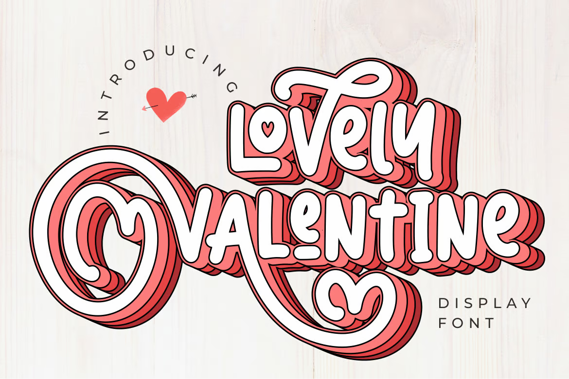 Lovely Valentine Display Font - Sweet Valentine's Day Display Font - Photon Flux | Service de réparation WordPress professionnel, couverture mondiale, réponse rapide