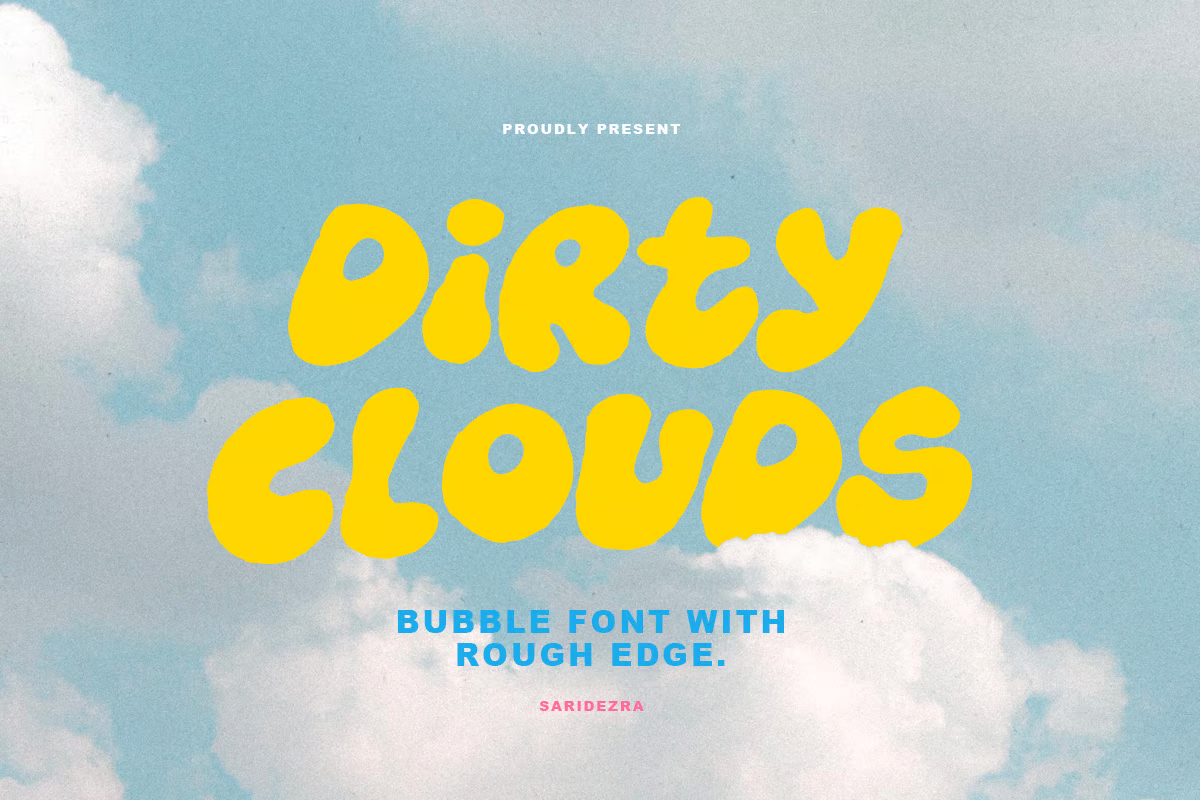 Dirty Clouds – 粗糙泡泡字体-光子波动网 | 专业WordPress修复服务，全球范围，快速响应