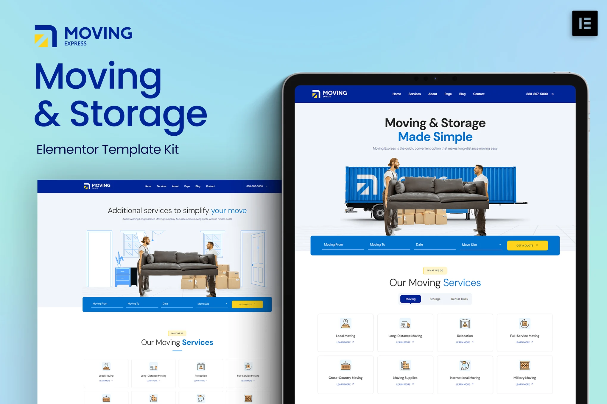 MovingExpress - Moving & Storage Company Elementor Template Pack - Photonwave.com | Service de réparation WordPress professionnel, portée mondiale, réponse rapide