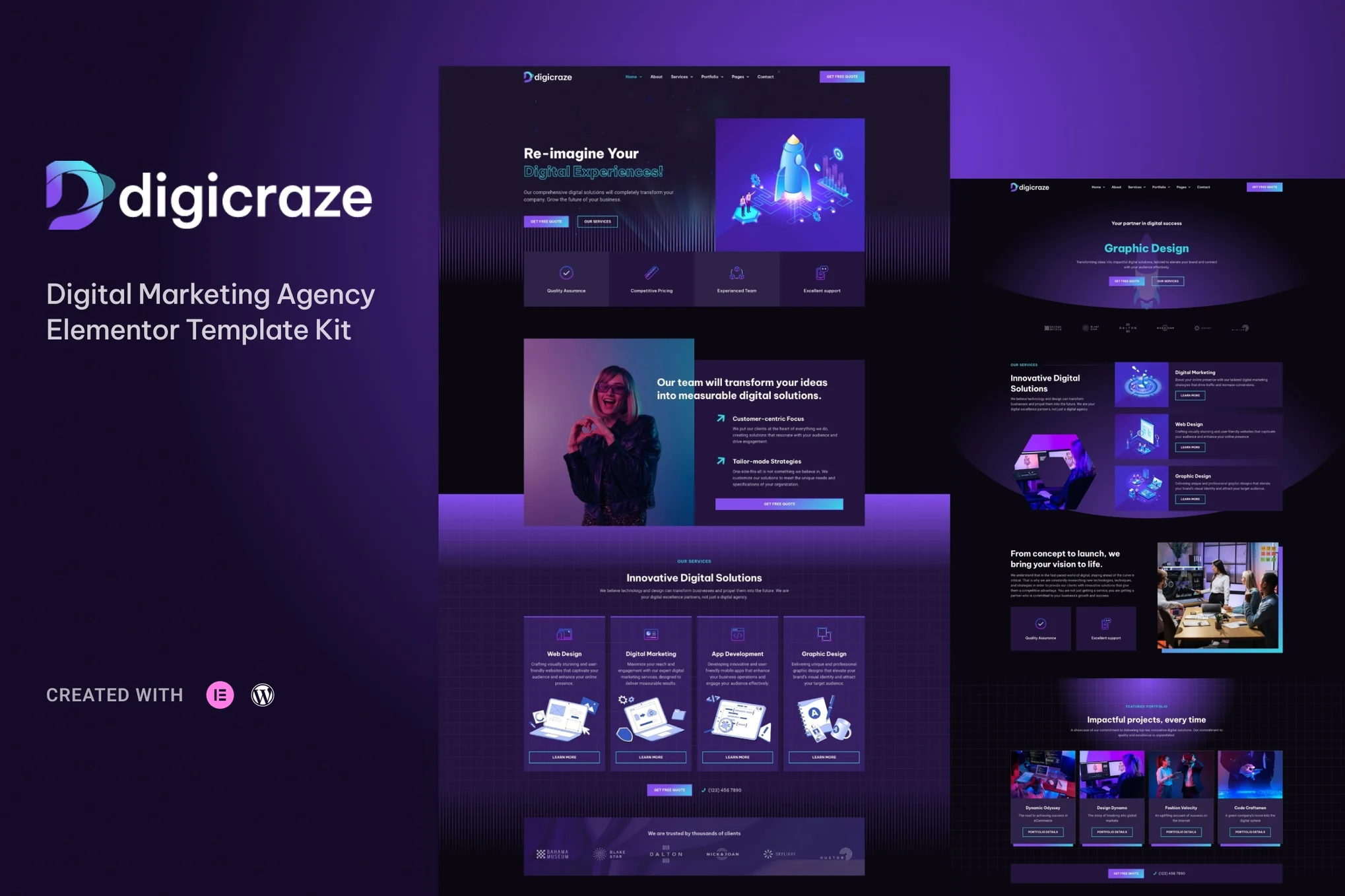 Digicraze - Digital Marketing Agency Elementor Pro Template Suite - photonwave.com | Professional WordPress Repair Service, Worldwide, Fast Response