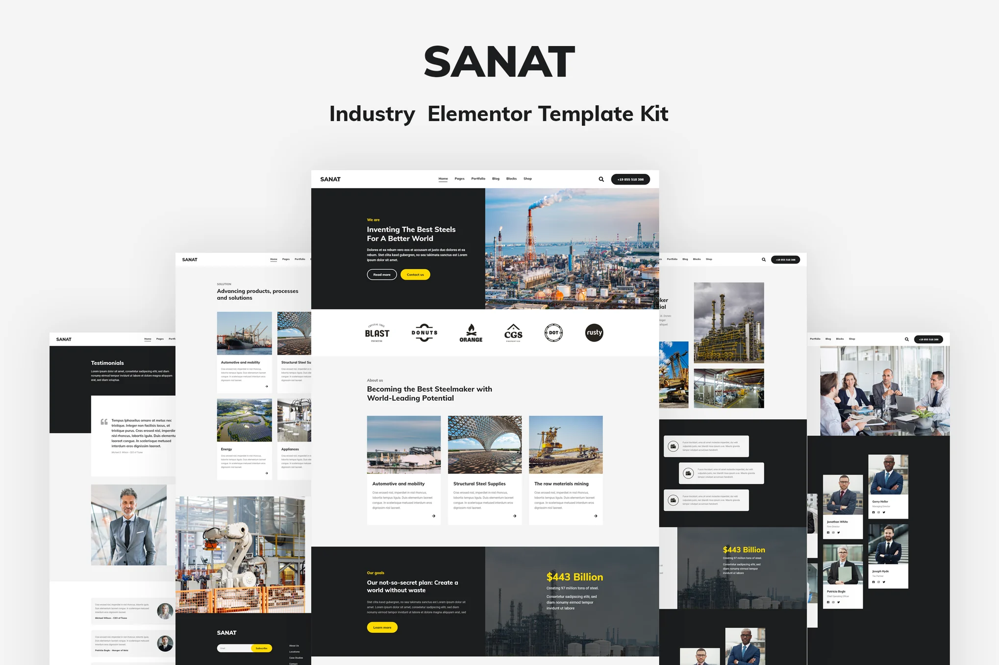 Sanat – 工业 Elementor 模板套件-光子波动网 | 专业WordPress修复服务，全球范围，快速响应