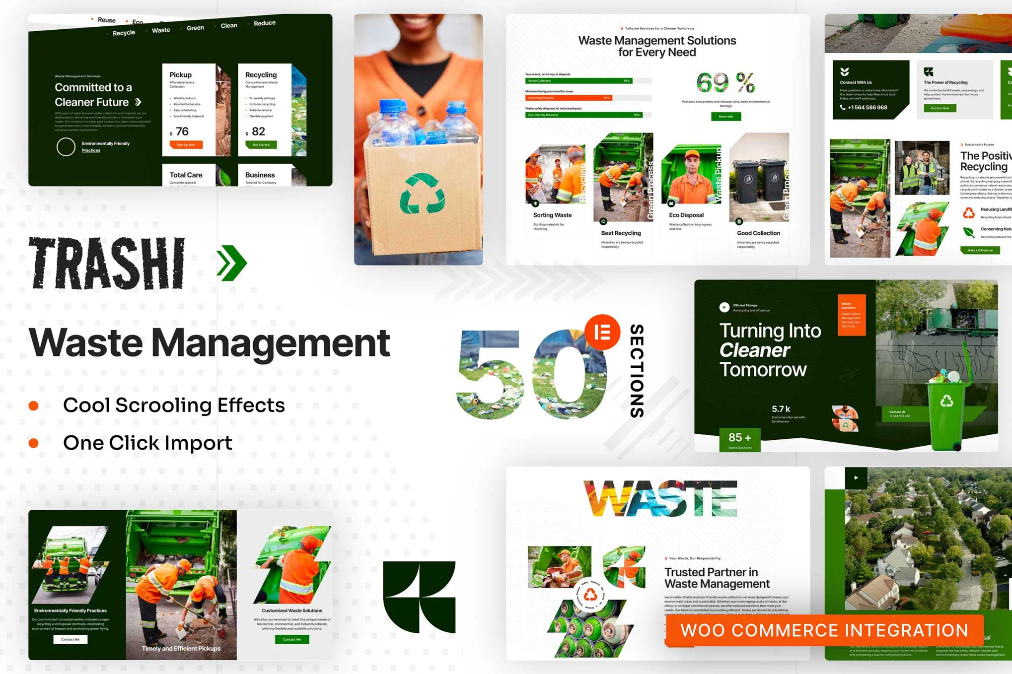 Trashi - Waste Management & Recycling Elementor Pro Template Pack - Photon Flux | Professional WordPress Repair Service, Global Reach, Quick Response