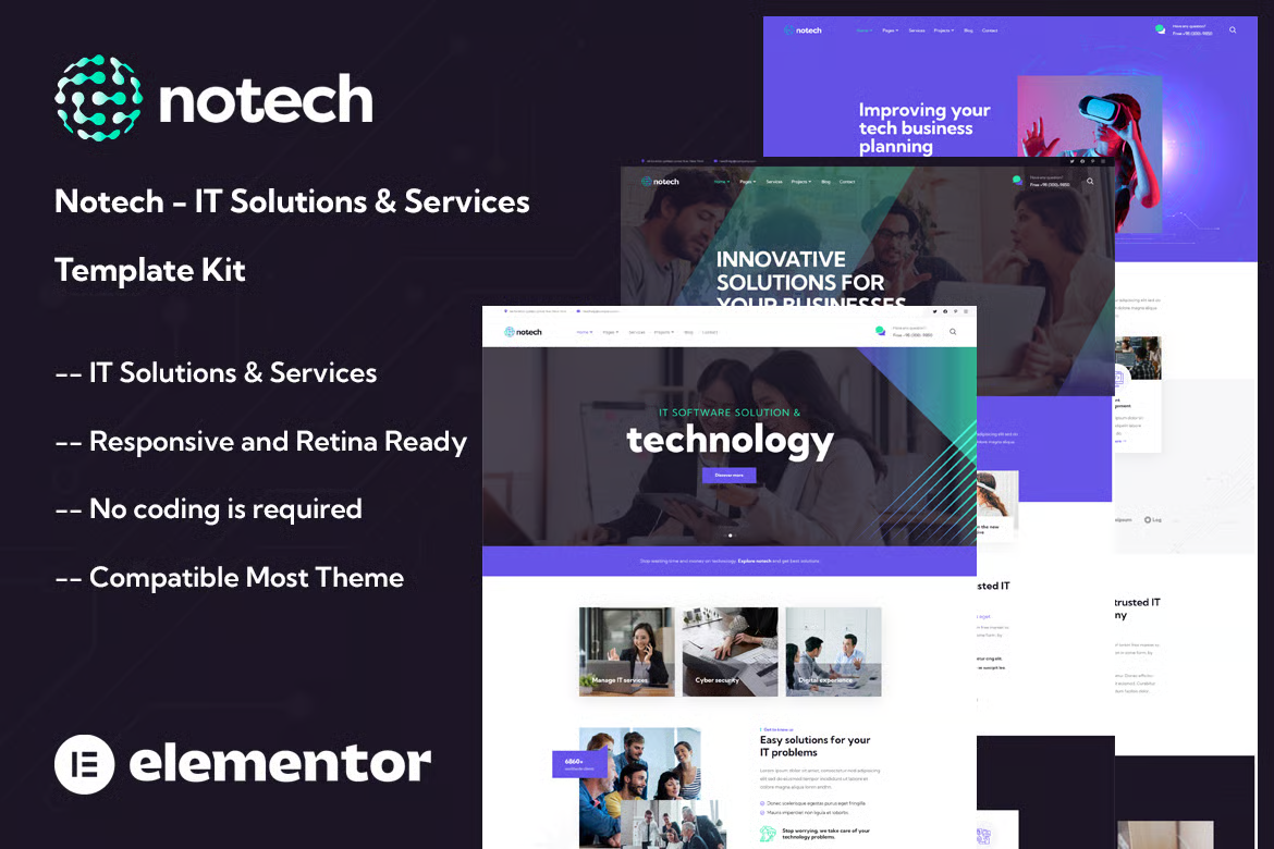 Notech - IT Solutions and Services Template Package - Photon Flux | Professional WordPress Repair Service, Global Reach, Fast Response