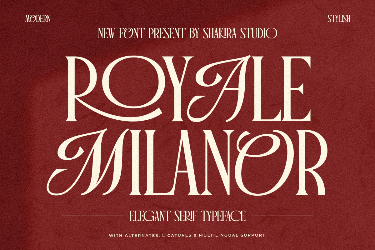 Royale Milanor - Elegant Serif Fonts - Photon Volatility Network | Service professionnel de réparation de WordPress, dans le monde entier, réponse rapide