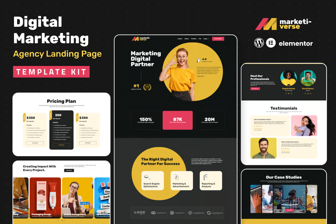 Marketiverse - Digital Marketing Services Landing Page Elementor Template Suite - Photonflux.com | Professional WordPress Repair Service, Global Reach, Fast Response