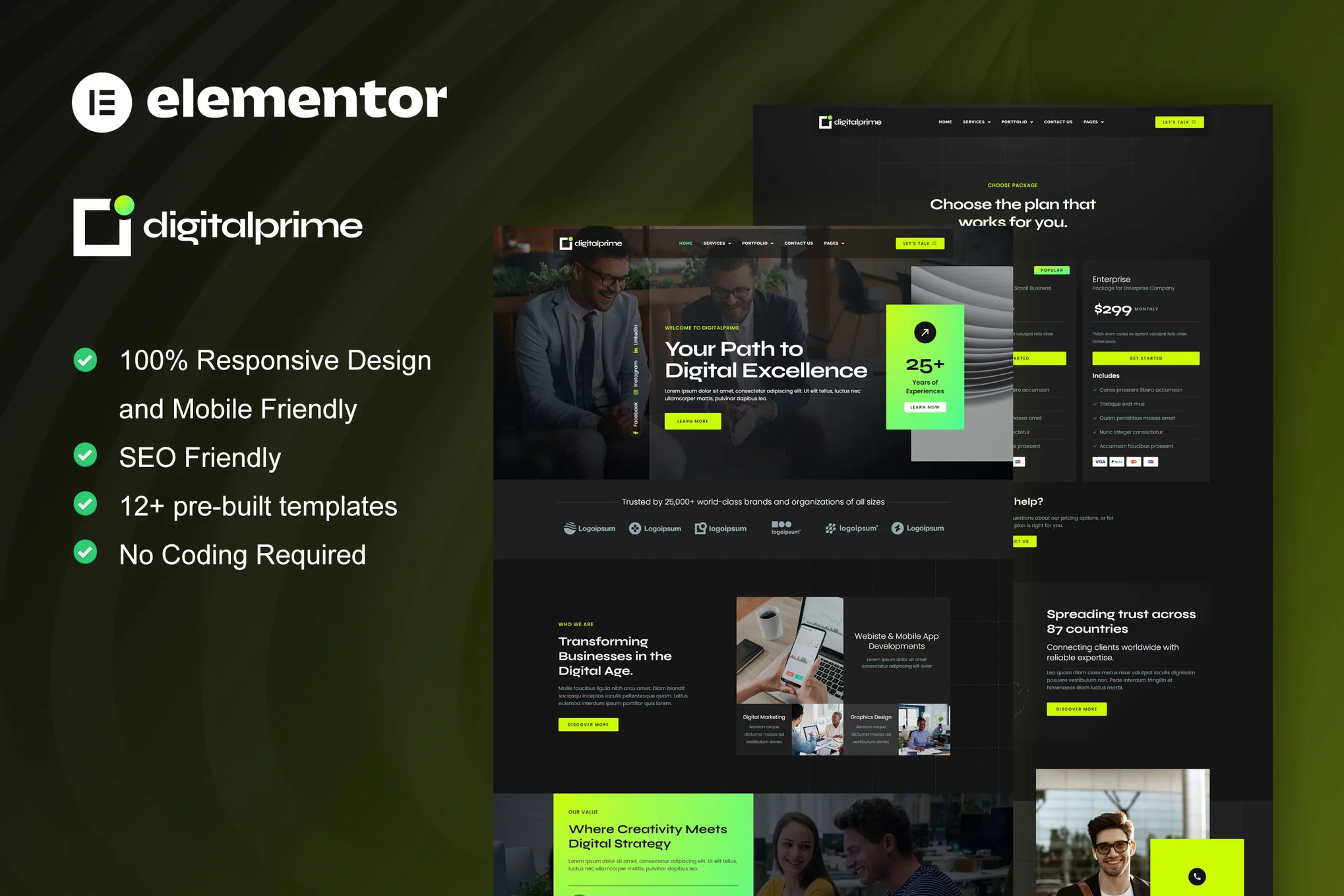 DigitalPrime - Digital Agency Elementor Template Suite - Photonflux.com | Professional WordPress Repair Service, Global Reach, Fast Response