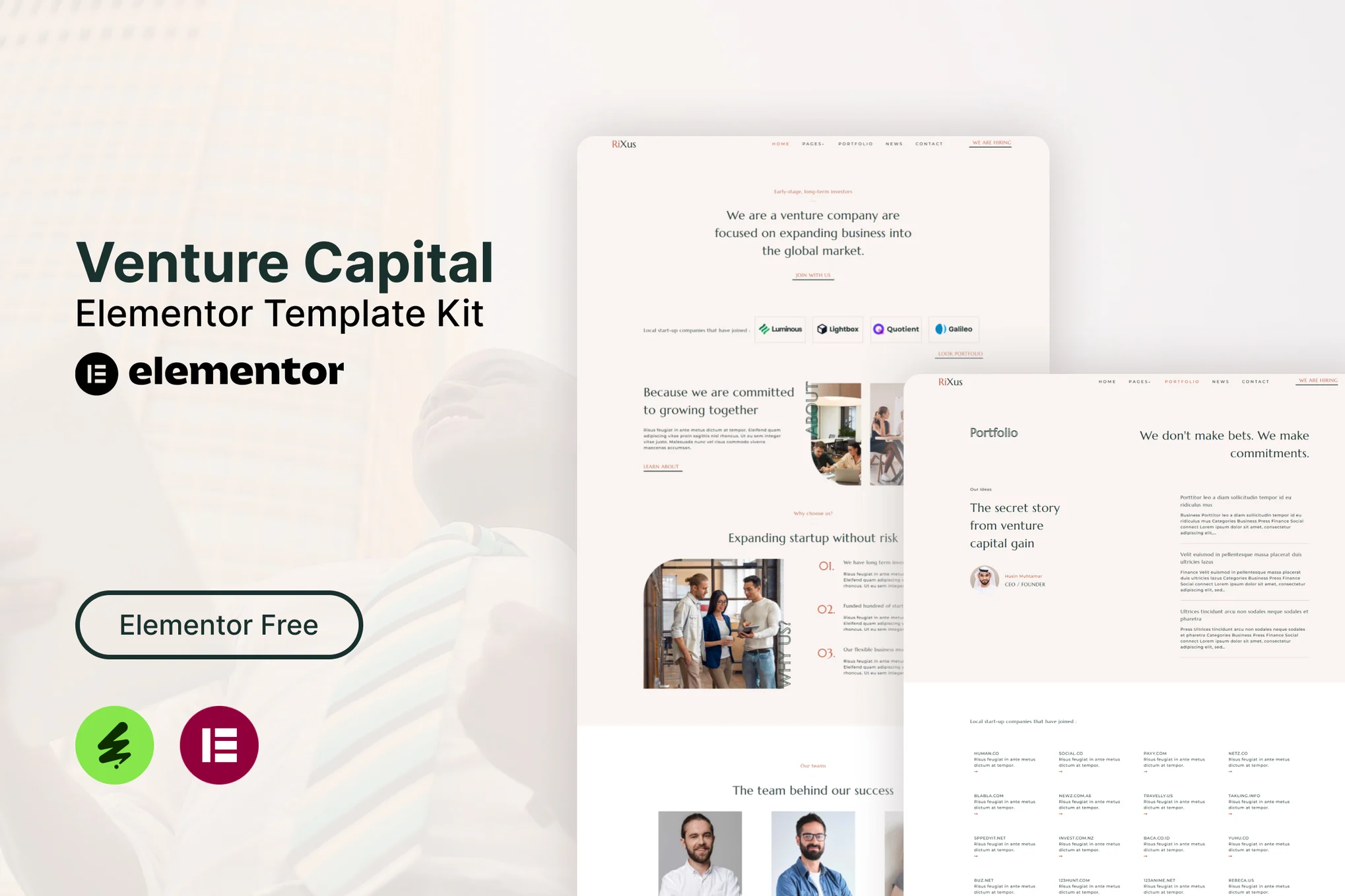 RiXus - Venture Capital Company Elementor Template Suite - Photon Volatility Network | Professional WordPress Repair Service, Global Reach, Fast Response