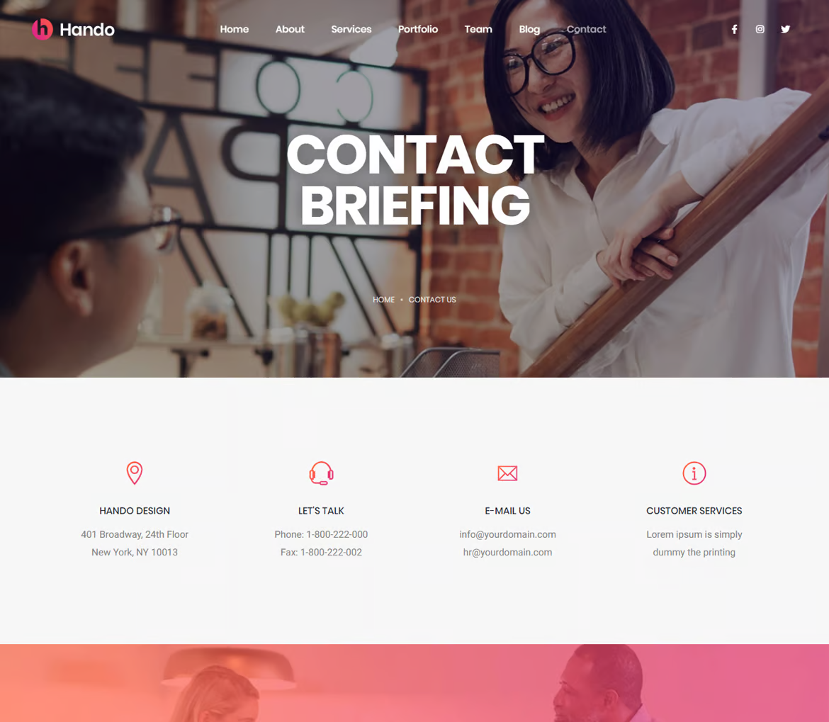 Hando - Corporate & Portfolio Elementor Template Suite - Photonwave.com | Service de réparation WordPress professionnel, portée mondiale, réponse rapide