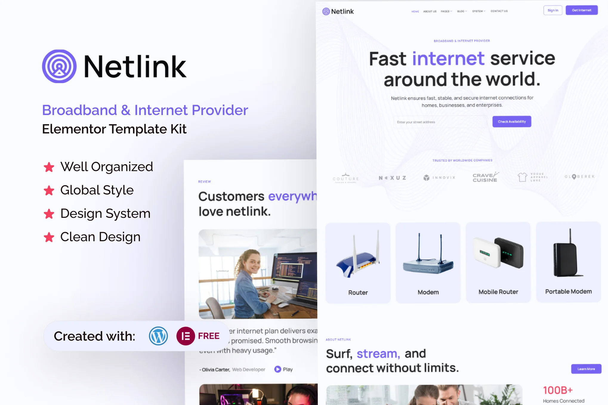 Netlink - Broadband and Internet Service Providers Elementor Template Suite - Photon Fluctuation Network | Professional WordPress Repair Service, Global Reach, Fast Response