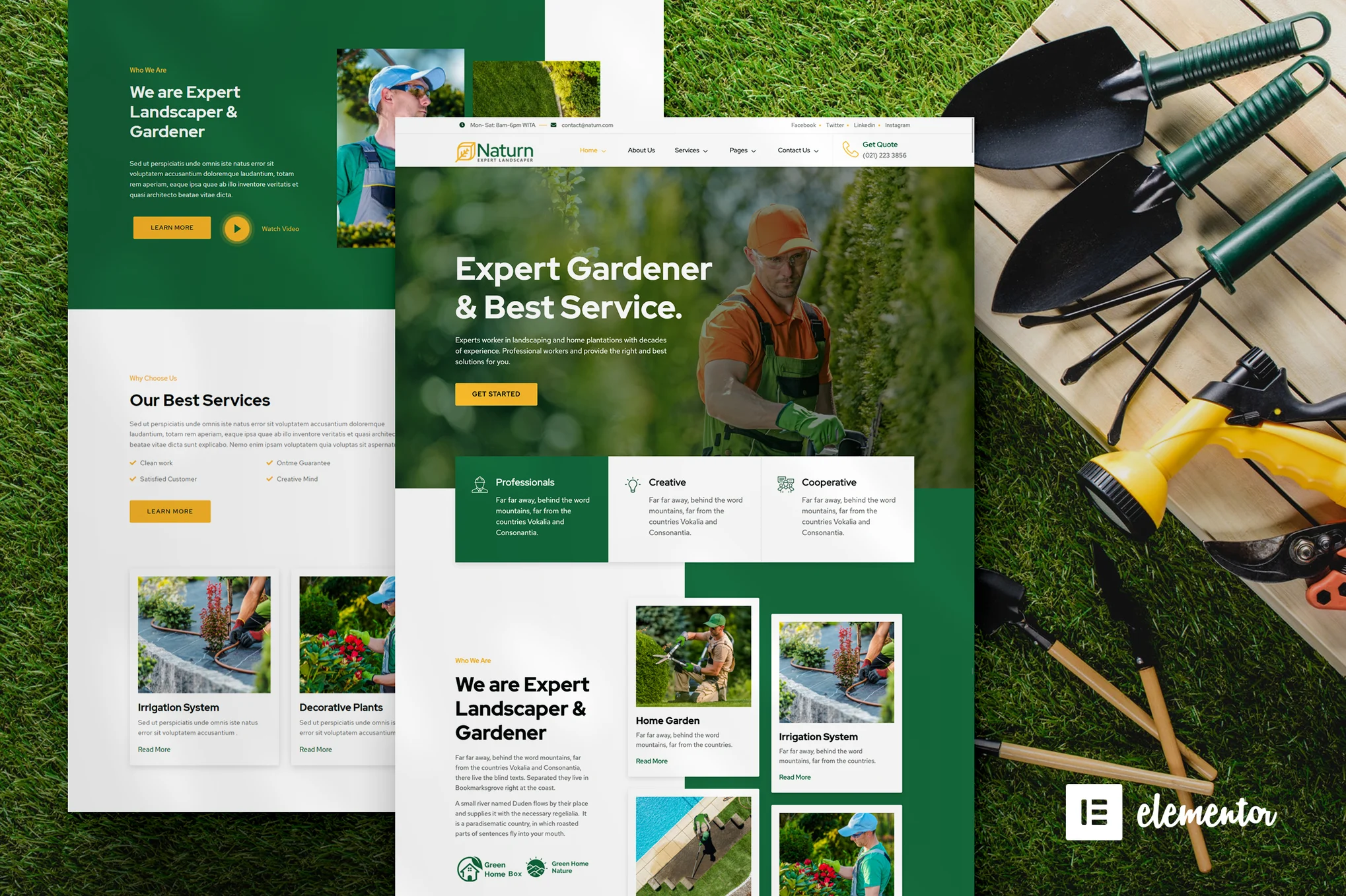 Naturn - Landscape & Gardening Elementor Template Kit - フォトン・フラックス・ネットワーク｜プロのWordPress修理サービス、グローバルリーチ、クイックレスポンス