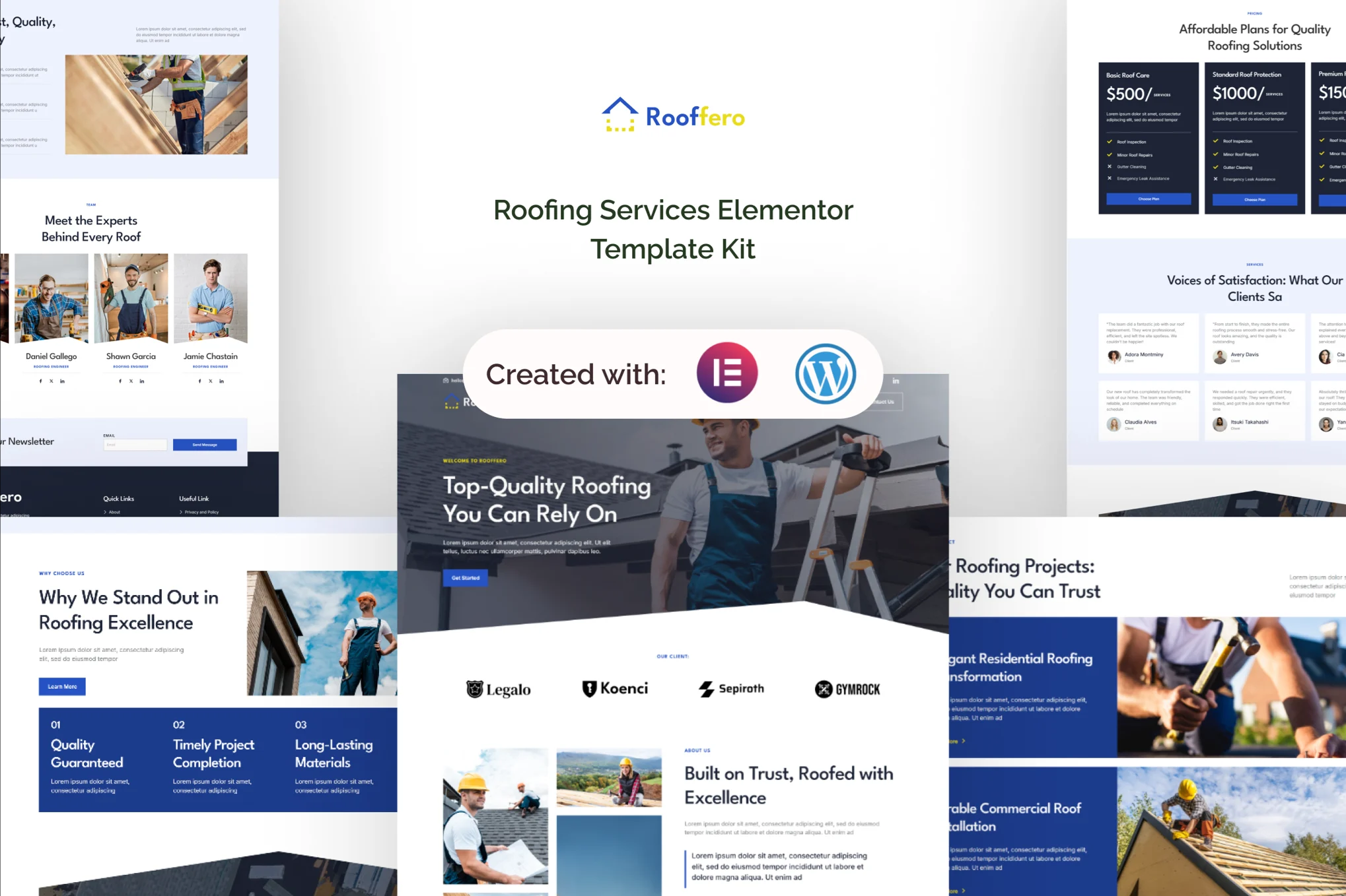 Rooffero - Roofing Service Elementor Template Suite - Photon Flux Network | Professional WordPress Repair Service, Worldwide, Fast Response