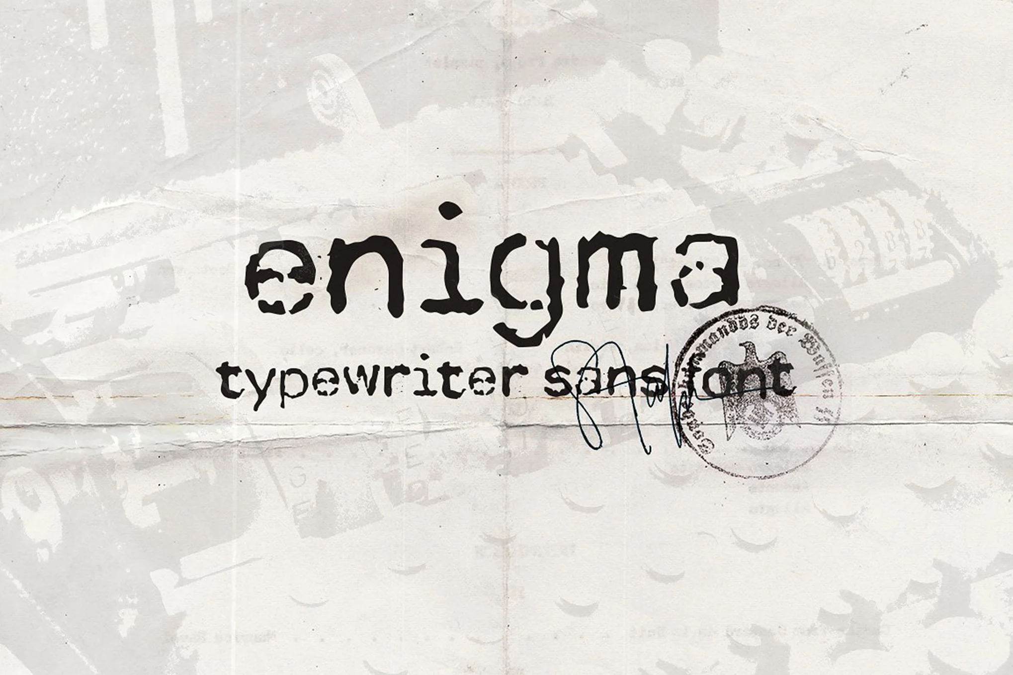 Enigma Typewriter Sans 字体-光子波动网 | 专业WordPress修复服务，全球范围，快速响应