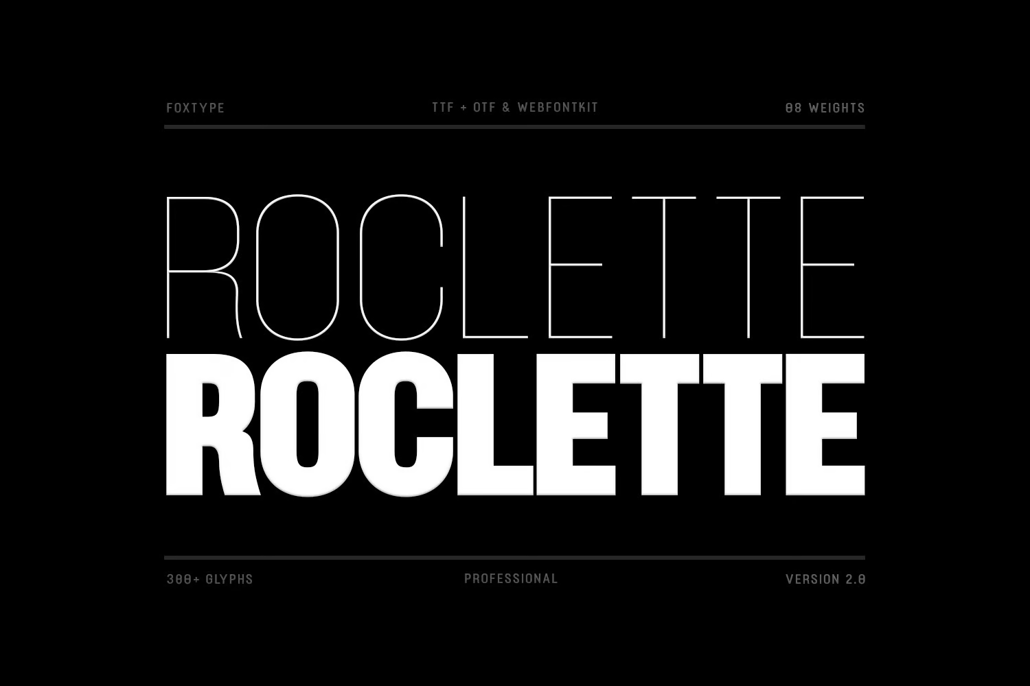 Roclette Pro Display 字体-光子波动网 | 专业WordPress修复服务，全球范围，快速响应