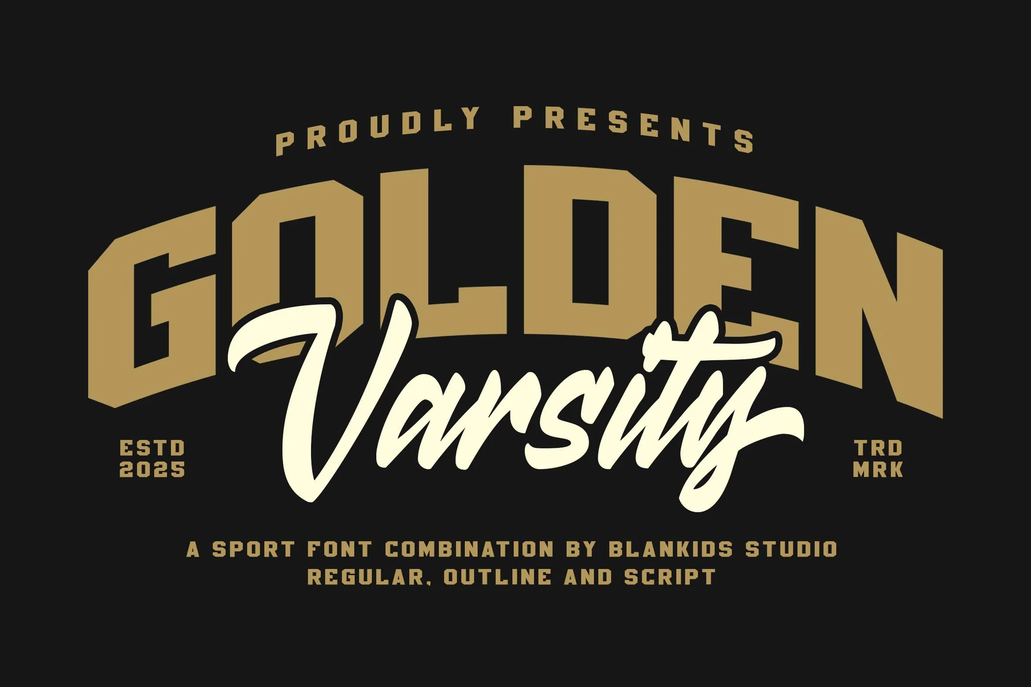 Golden Varsity – 体育字体组合-光子波动网 | 专业WordPress修复服务，全球范围，快速响应